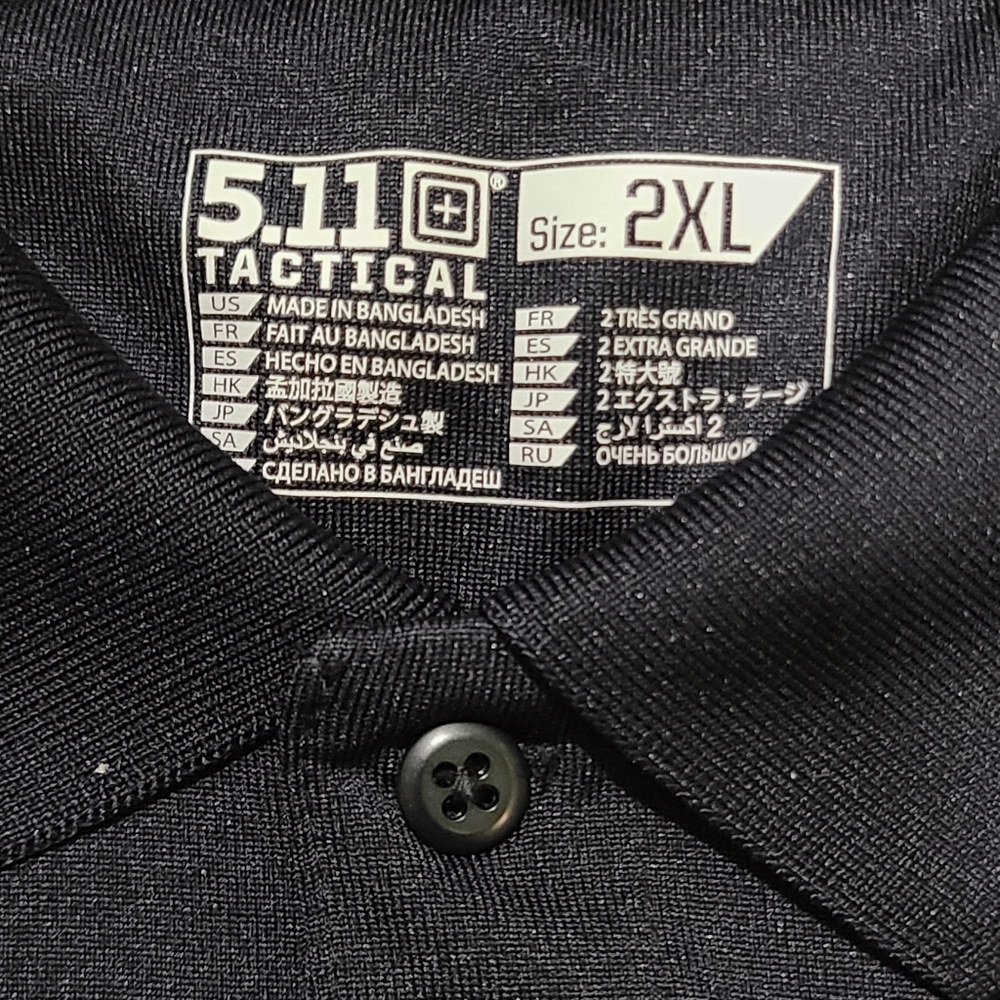 5.11 Tactical Performance Short Sleeve Polo Black - Picture 4 of 4
